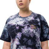 Camiseta oversize con efecto tie dye"logo majesmajo"