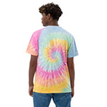 Camiseta oversize con efecto tie dye"logo majesmajo"