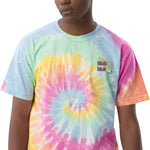 Camiseta oversize con efecto tie dye"logo majesmajo"