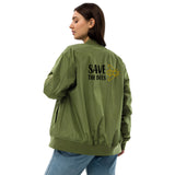 Chaqueta bomber reciclada premium"save the bees"