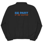 Chaqueta de chándal reciclada"be part of the solution"