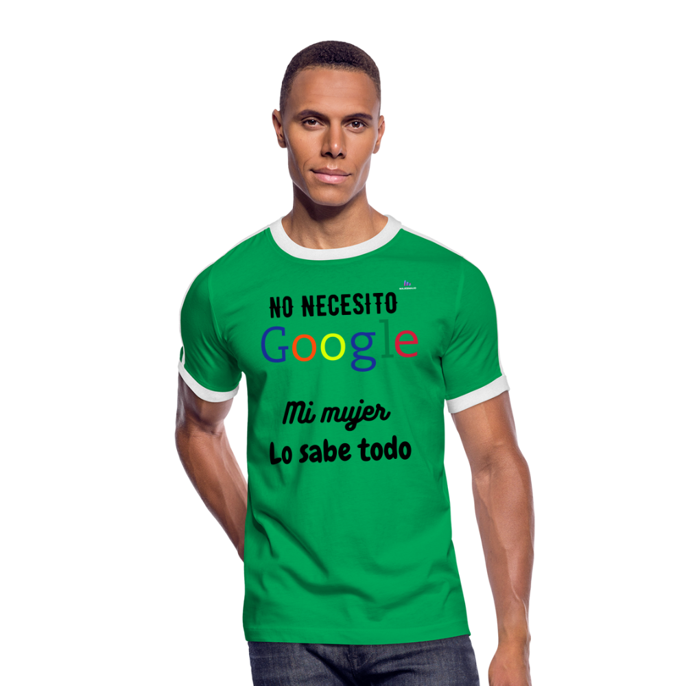 Camisa Mi mujer lo sabe todo - verde/blanco