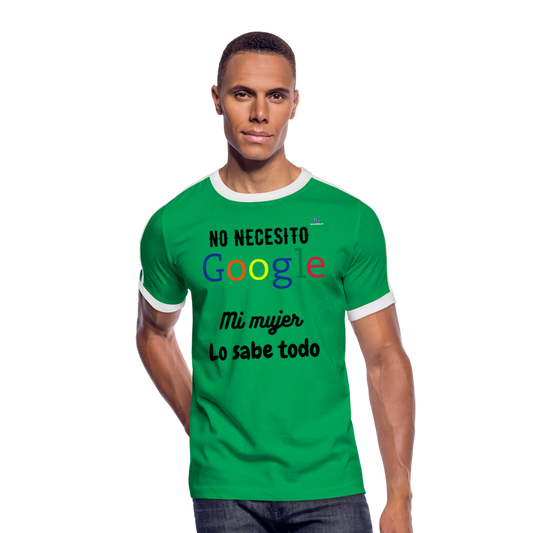 Camisa Mi mujer lo sabe todo - verde/blanco