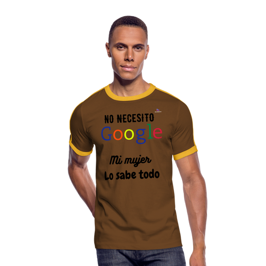 Camisa Mi mujer lo sabe todo - chocolate/amarillo (sol)