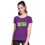 Camisa Money - purple/blanco