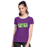 Camisa Money - purple/blanco