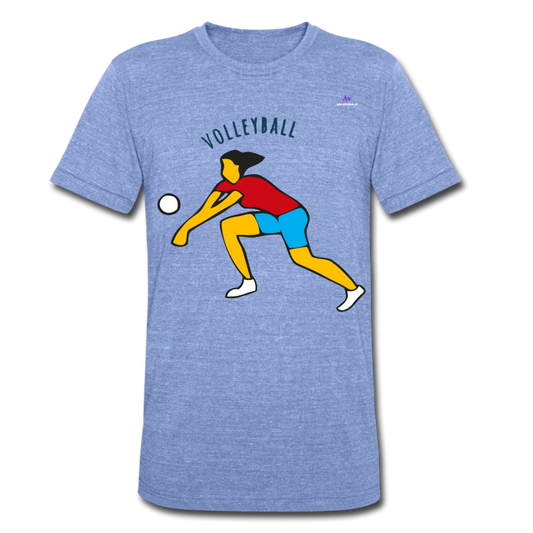 Camisa de Bella + Canvas "Volleyball" - azul jaspeado