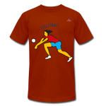 Camisa de Bella + Canvas "Volleyball" - colores ladrillo