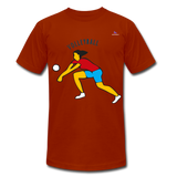 Camisa de Bella + Canvas "Volleyball" - colores ladrillo