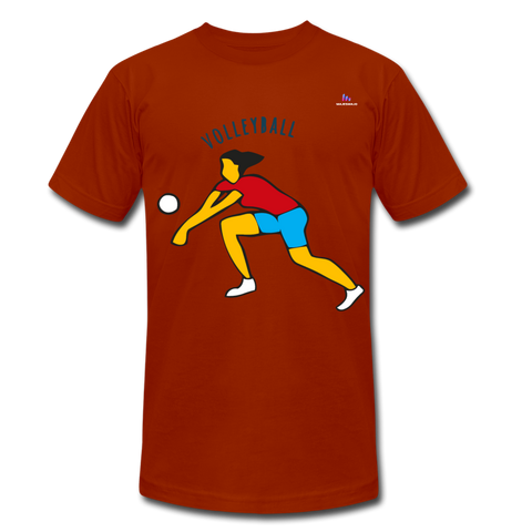 Camisa de Bella + Canvas "Volleyball" - colores ladrillo