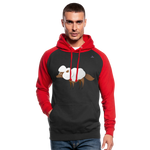 Sudadera con capucha Wolf - negro/rojo