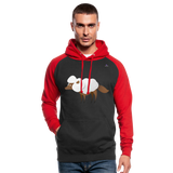 Sudadera con capucha Wolf - negro/rojo