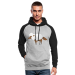 Sudadera con capucha Wolf - gris jaspeado/negro