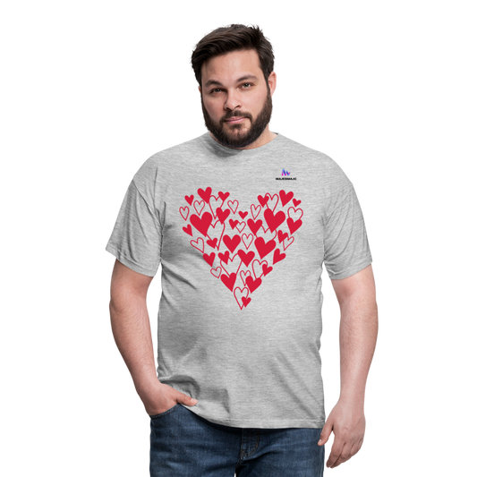 Camisa Corazones - gris jaspeado