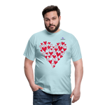 Camisa Corazones - celeste