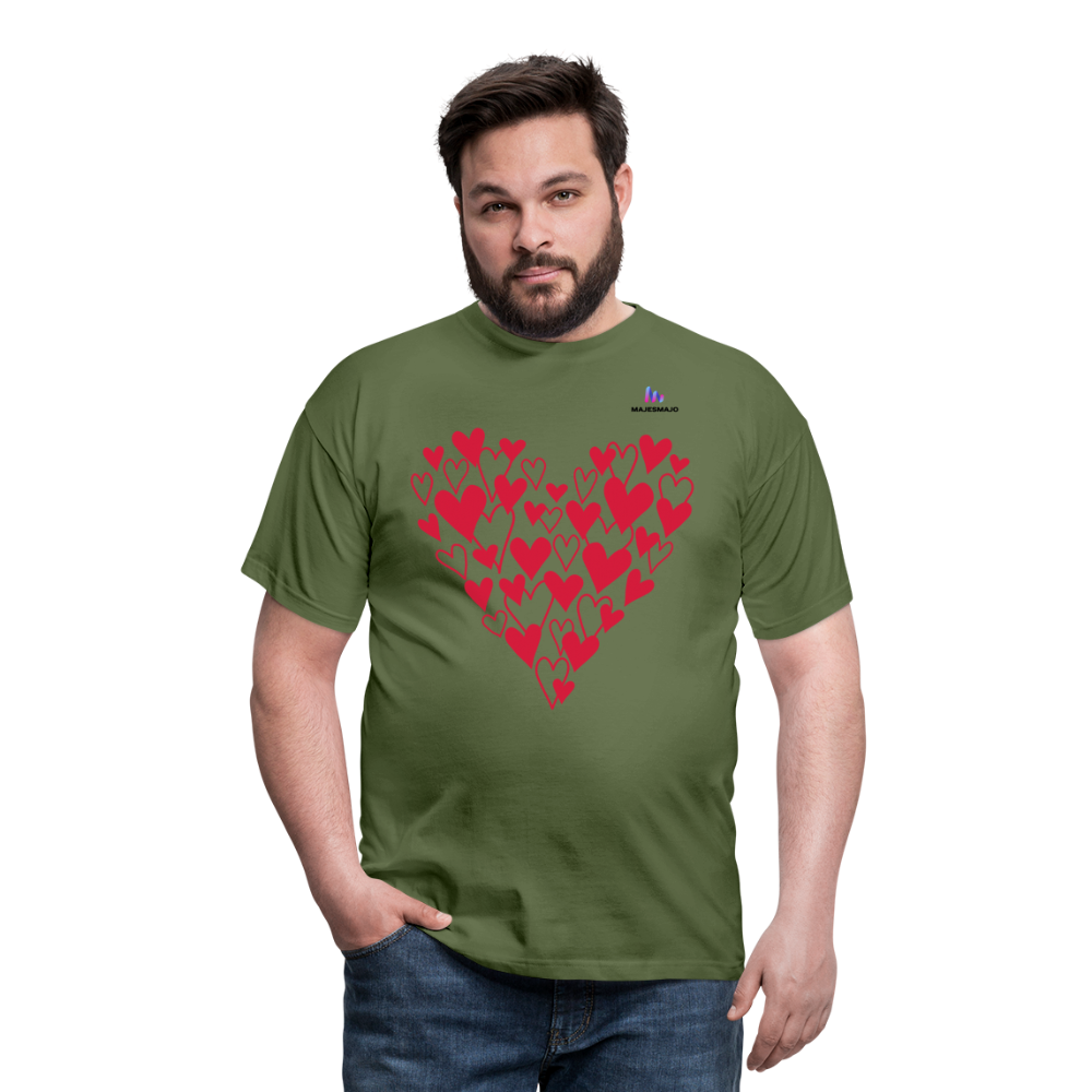 Camisa Corazones - verde oliva