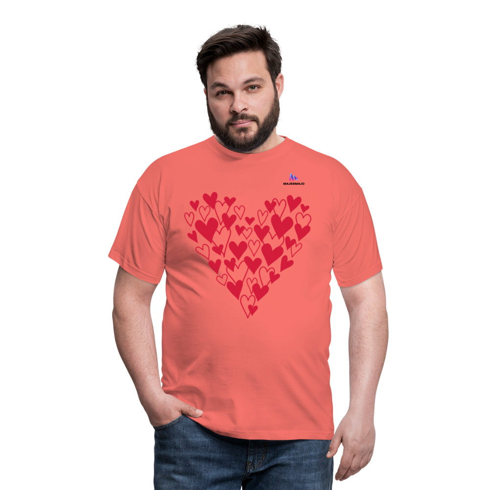 Camisa Corazones - coral
