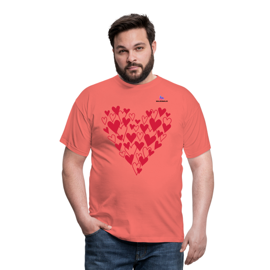 Camisa Corazones - coral