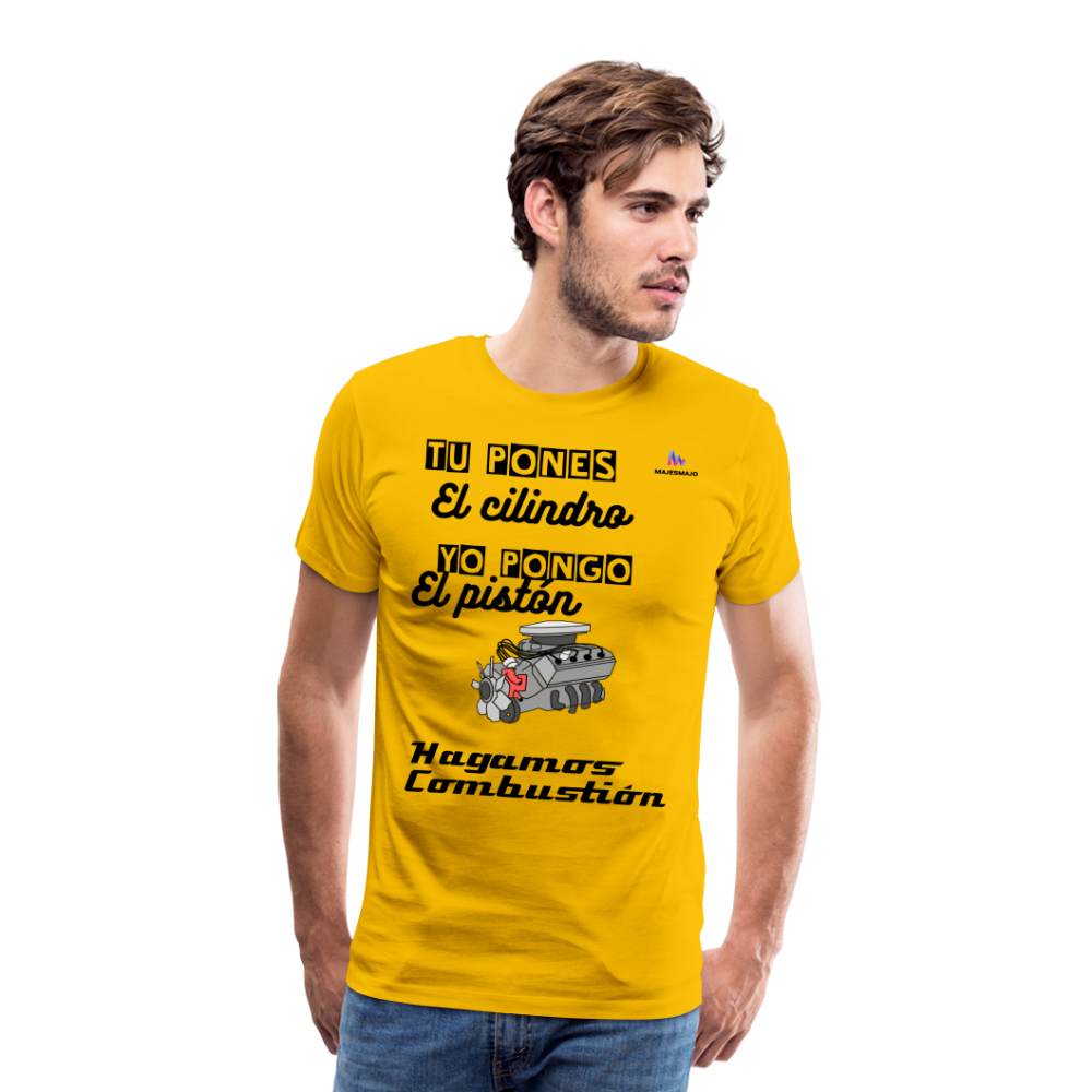 Camisa premium motor - amarillo sol