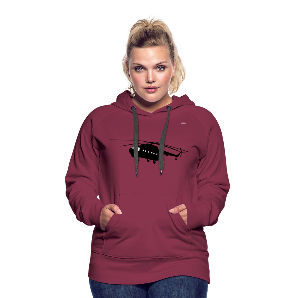 Sudadera con capucha "helicopter" - rojo bordeaux