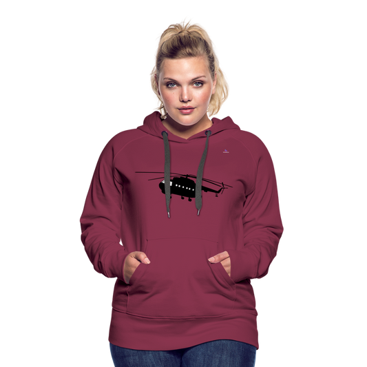Sudadera con capucha "helicopter" - rojo bordeaux