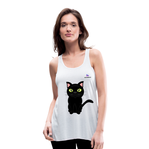 Camisa sin mangas gato - blanco