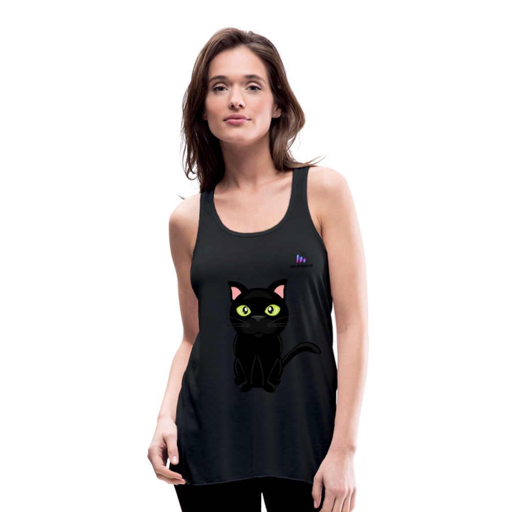 Camisa sin mangas gato - negro