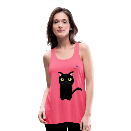 Camisa sin mangas gato - rosa neón