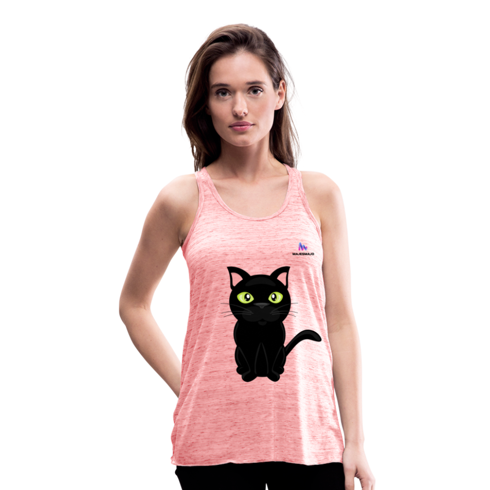 Camisa sin mangas gato - rojo jaspeado