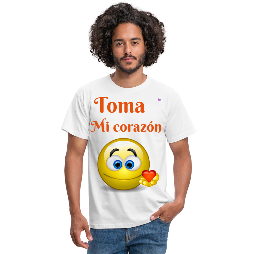 Camisa toma mi corazón - blanco
