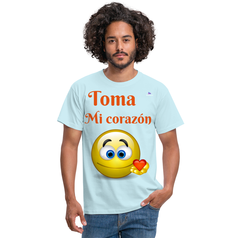 Camisa toma mi corazón - celeste