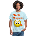 Camisa toma mi corazón - celeste