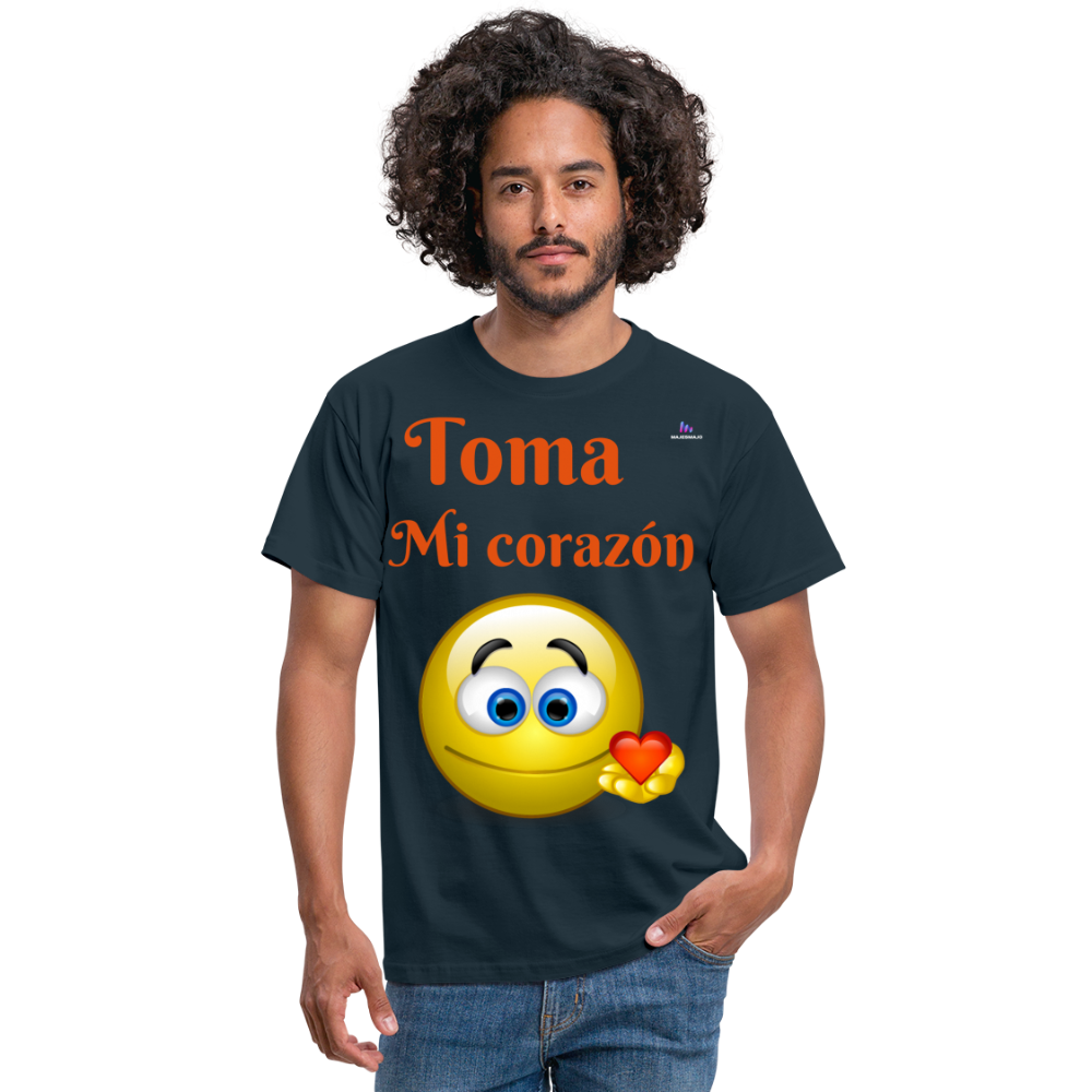 Camisa toma mi corazón - azul marino