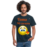 Camisa toma mi corazón - azul marino