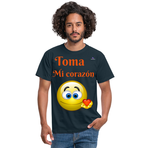 Camisa toma mi corazón - azul marino