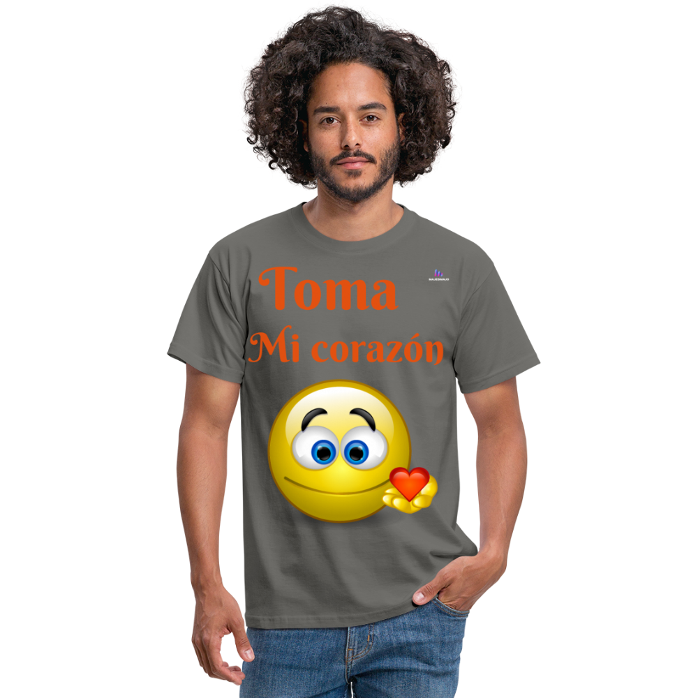 Camisa toma mi corazón - gris grafito