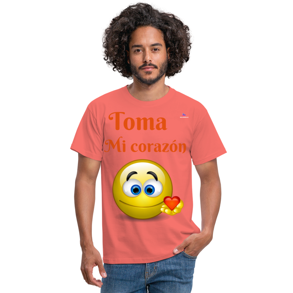 Camisa toma mi corazón - coral