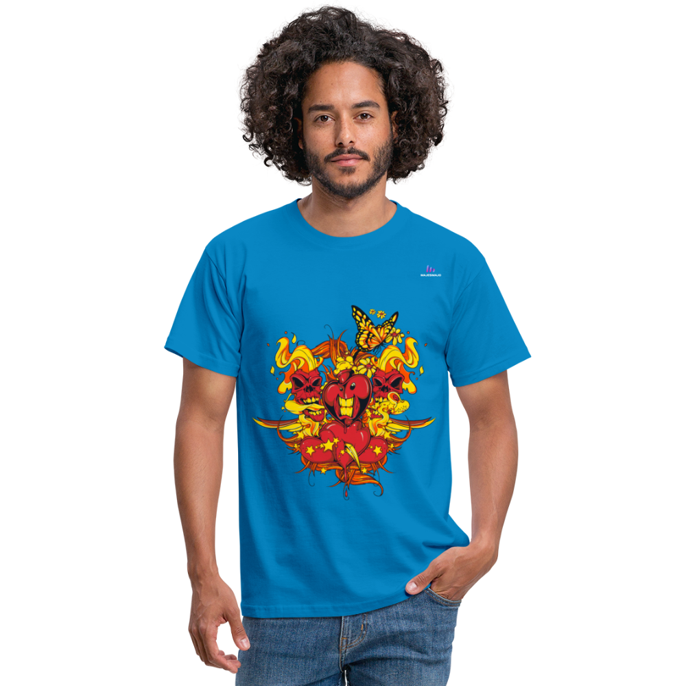 Camisa corazones muertos - azul intenso