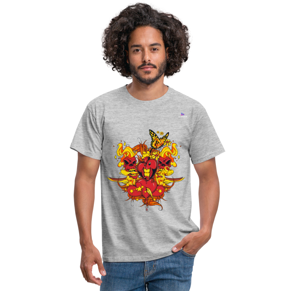 Camisa corazones muertos - gris jaspeado