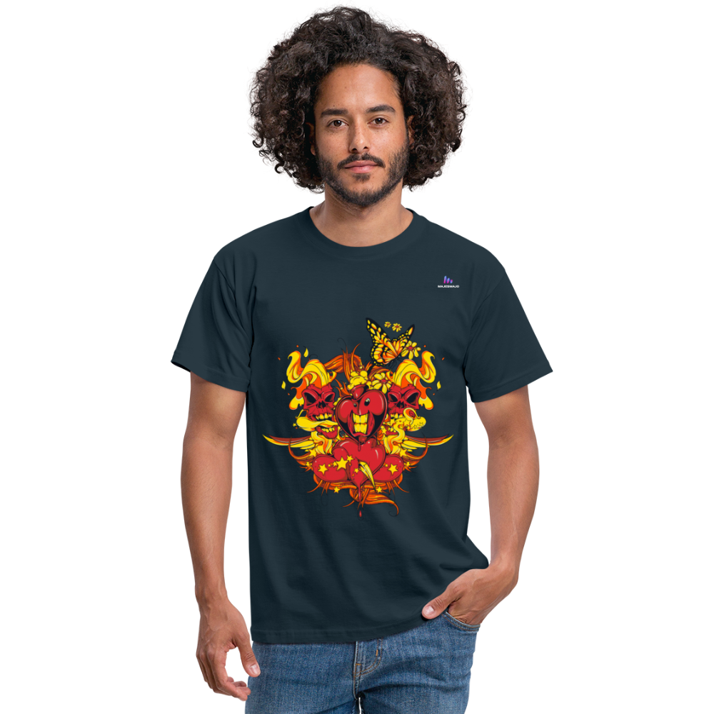 Camisa corazones muertos - azul marino