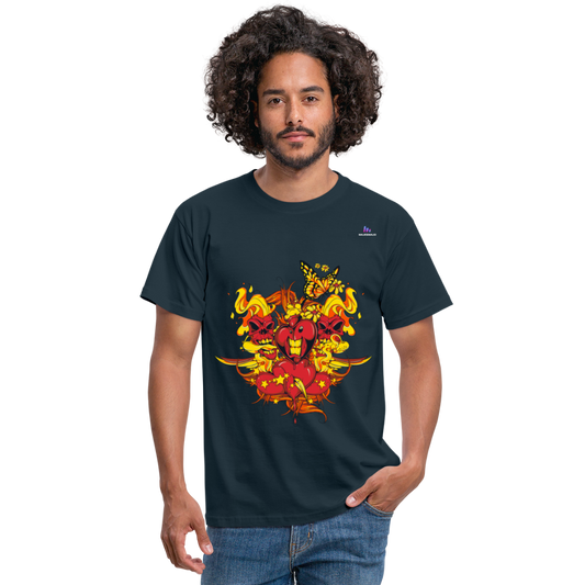 Camisa corazones muertos - azul marino