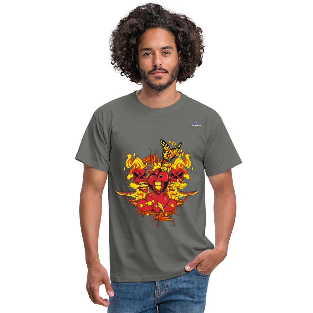 Camisa corazones muertos - gris grafito
