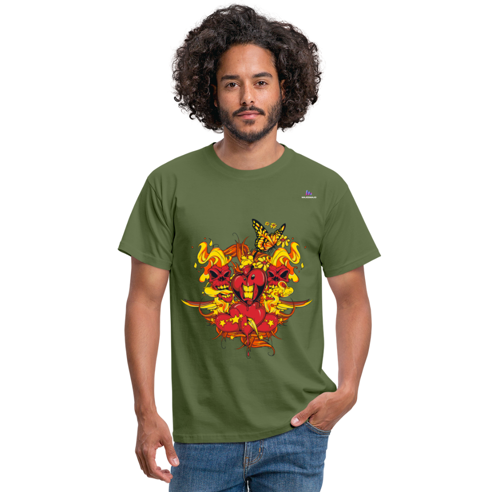Camisa corazones muertos - verde oliva