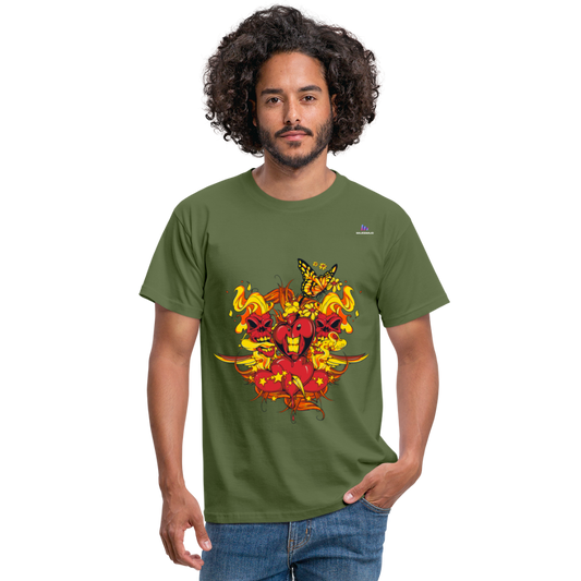 Camisa corazones muertos - verde oliva