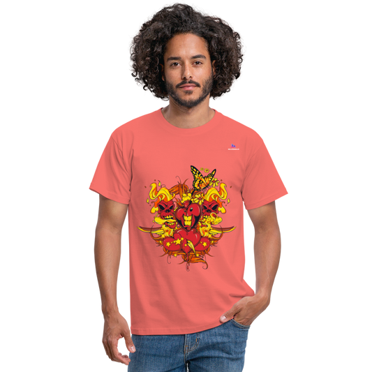 Camisa corazones muertos - coral