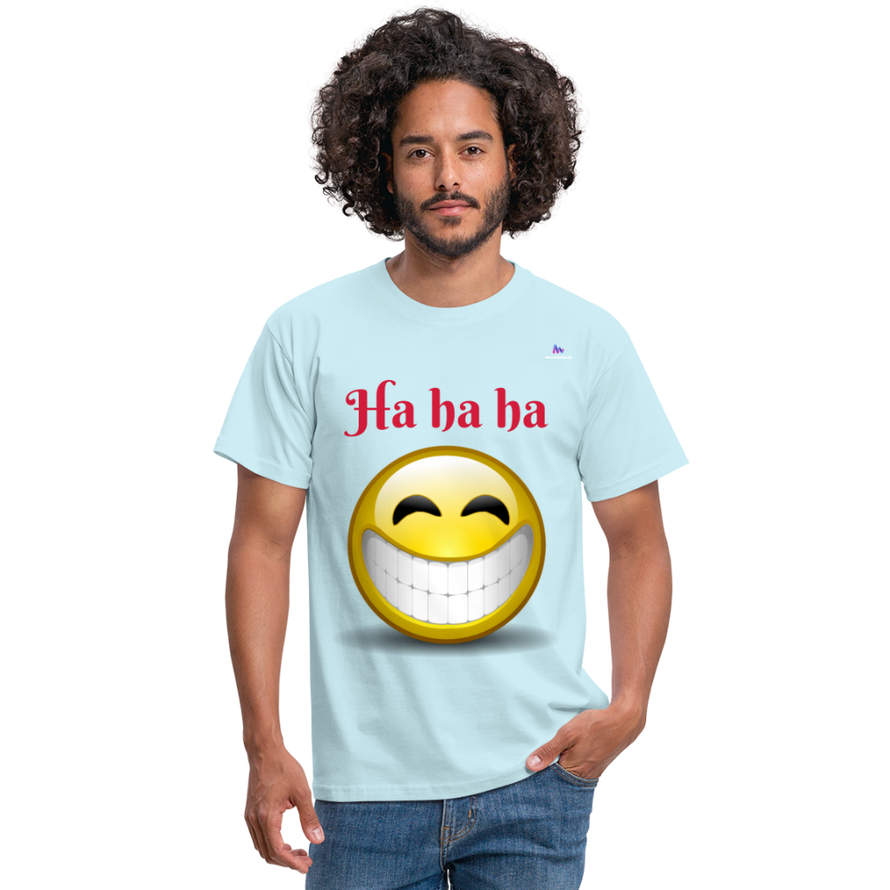 Camisa ha ha ha - celeste