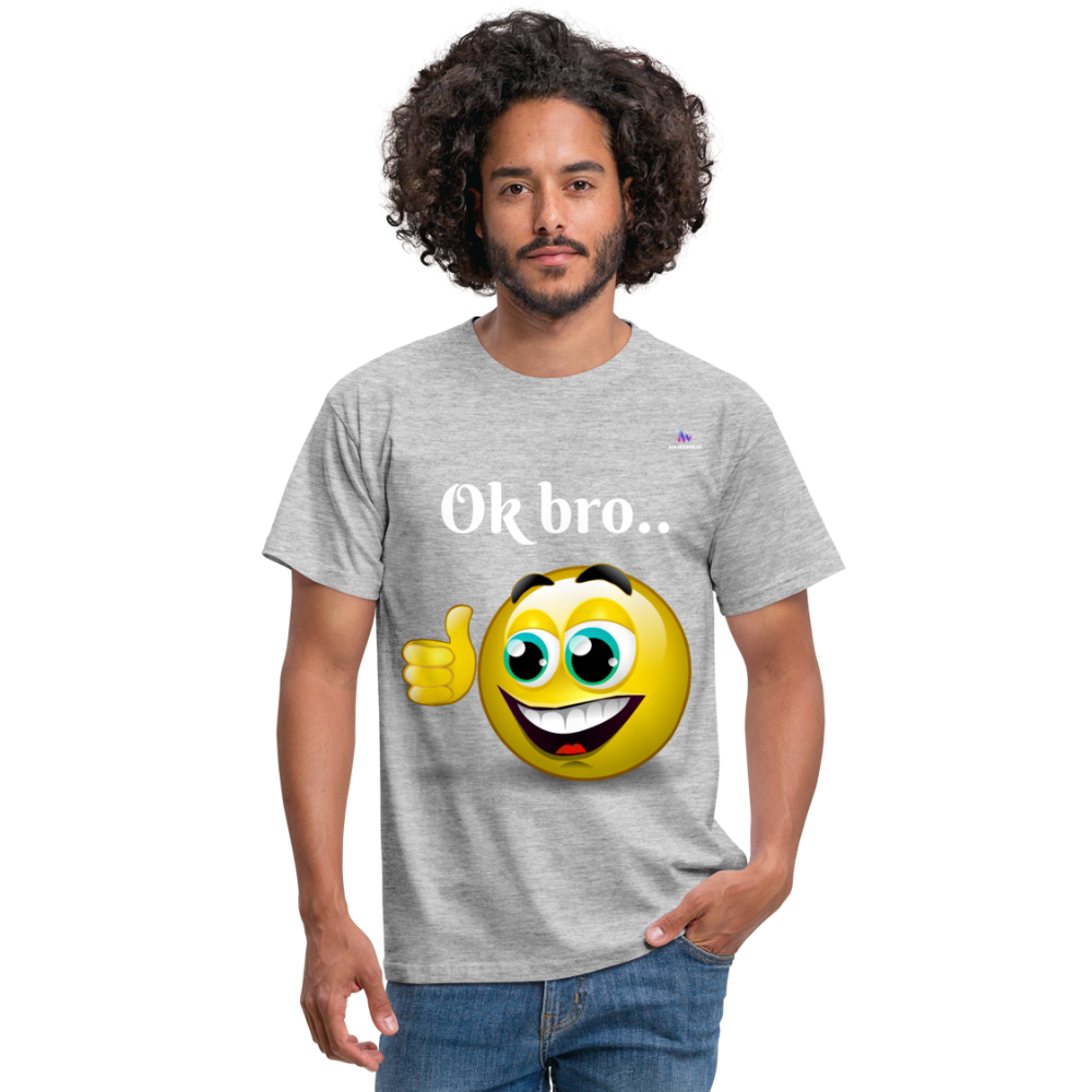 Camisa ok bro - gris jaspeado