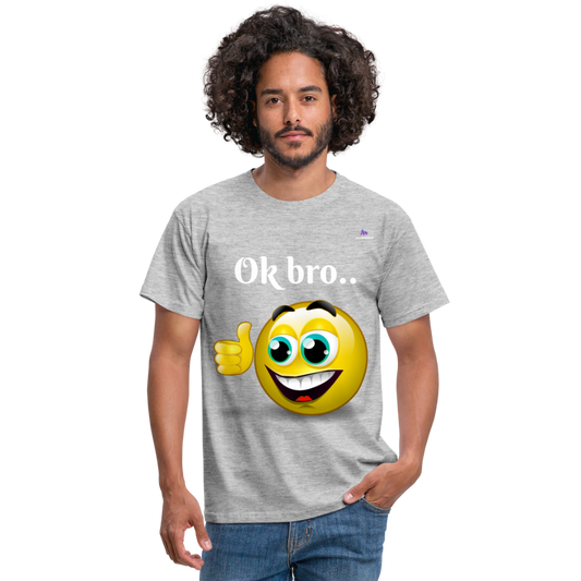 Camisa ok bro - gris jaspeado