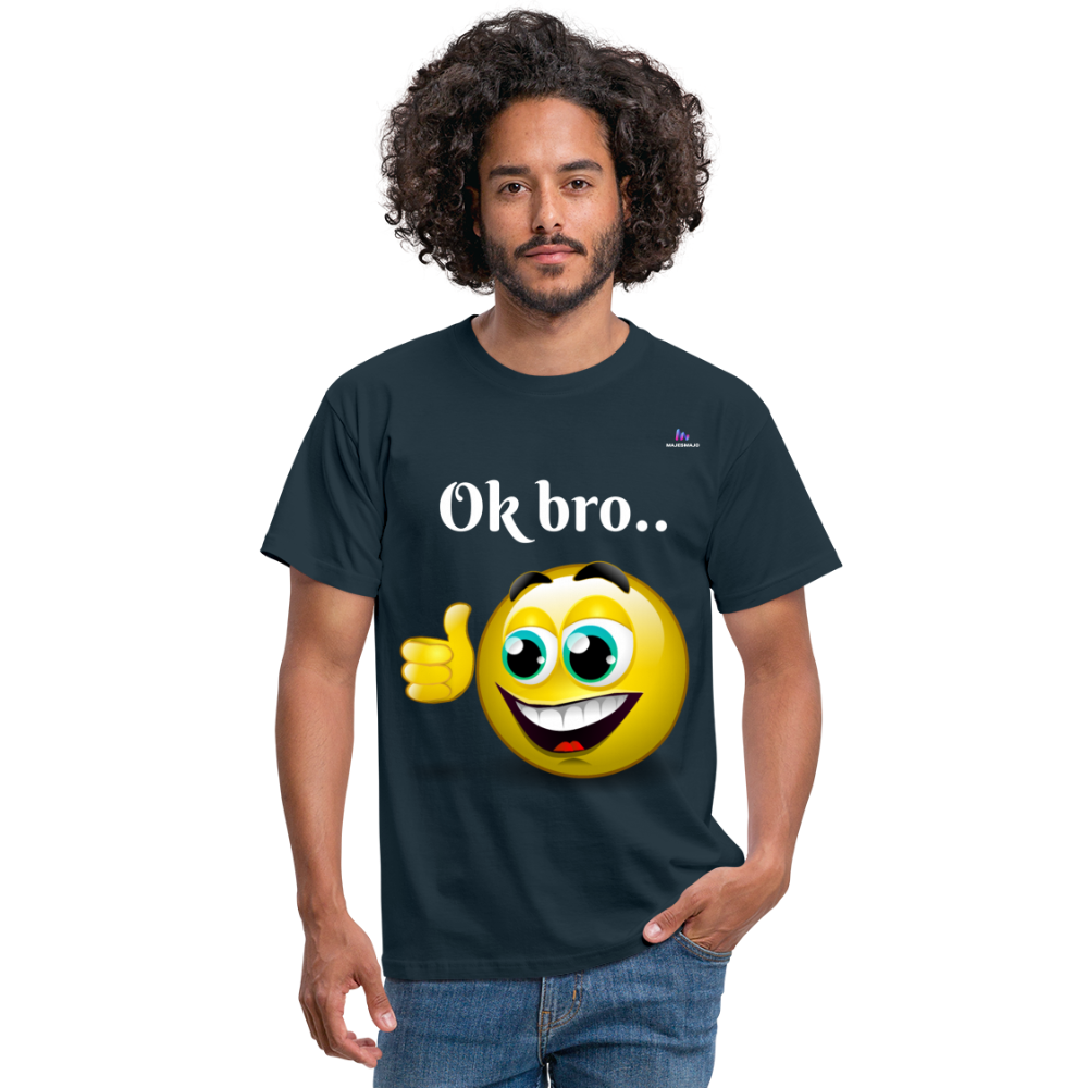 Camisa ok bro - azul marino