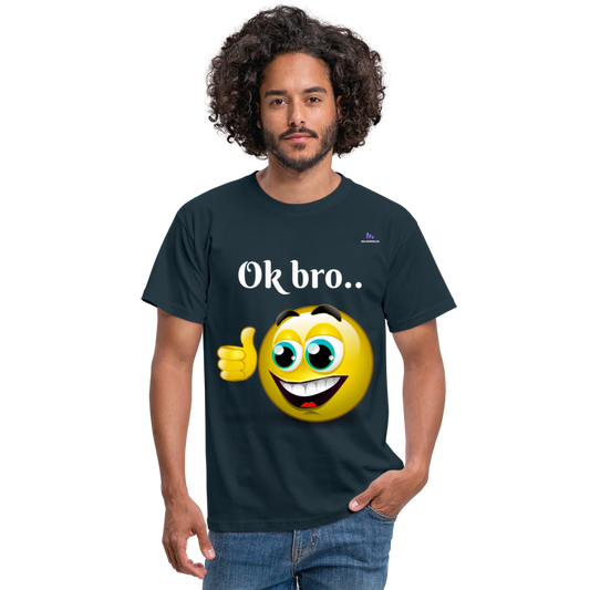 Camisa ok bro - azul marino